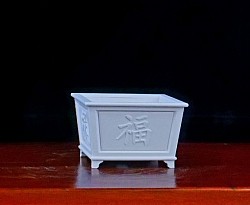 Mame Pots,  Size : 9X9x6cm, Material : Plant Based Plastic, Tough and Durable than Terracota, Design : Oriental Chinese